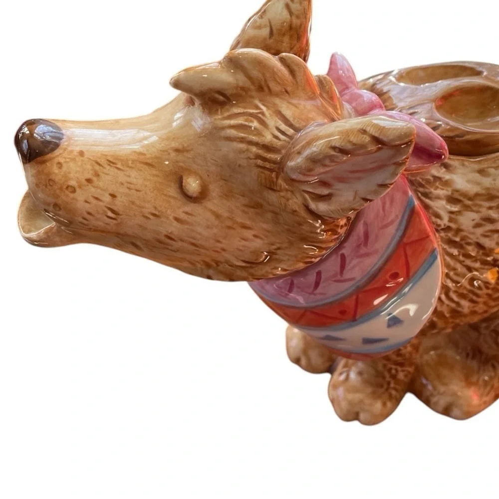 Otagiri howling coyote teapot, ceramic, adorable southwestern design